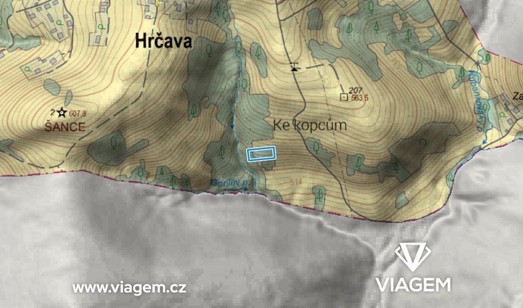 Prodej pole 1 510 m², Hrčava – náhled fotky 3