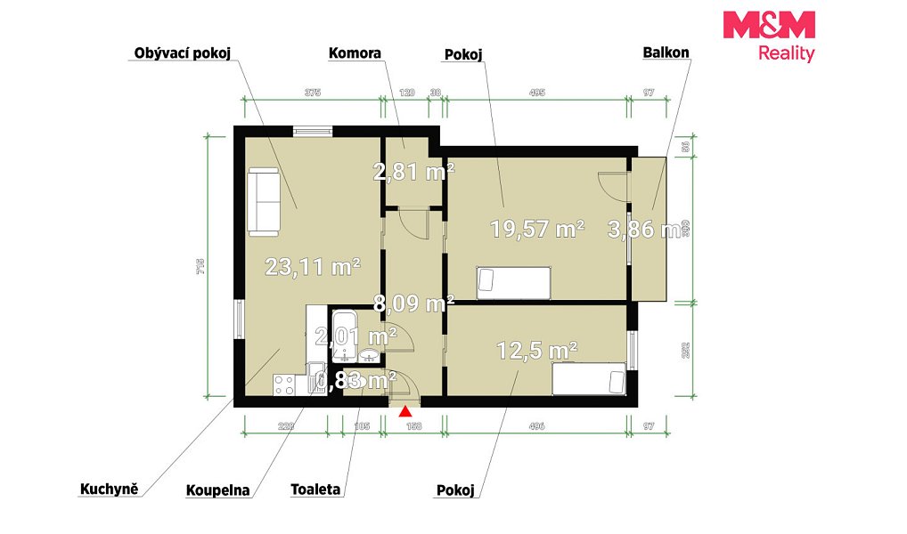 Pronájem bytu 3+kk 69 m², Plzeň – náhled fotky 4