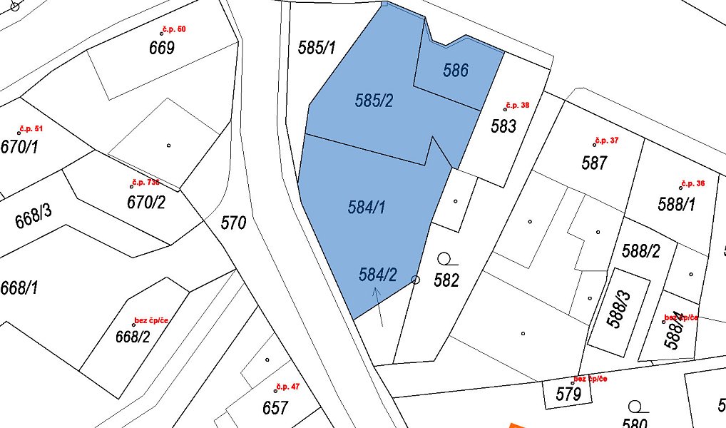 Prodej stavebního pozemku 192 m², Chabařovice – náhled fotky 2