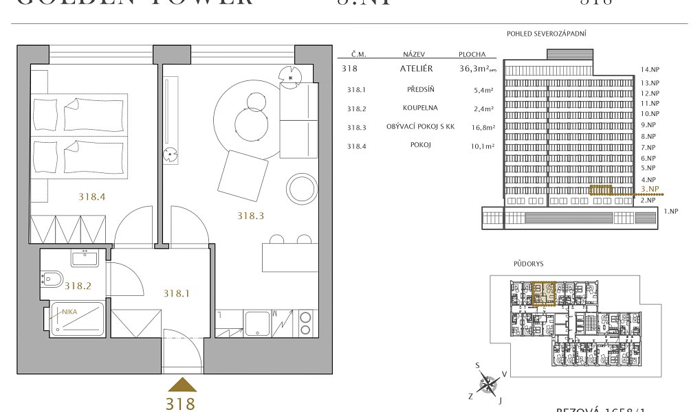 Prodej bytu 2+kk 36 m², Praha – náhled fotky 4