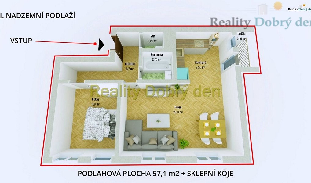 Prodej bytu 2+kk 57 m², Opava – náhled fotky 2