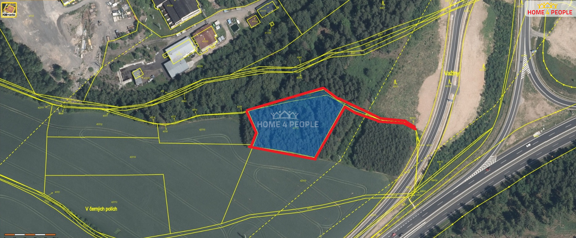 Prodej lesa 4 000 m²