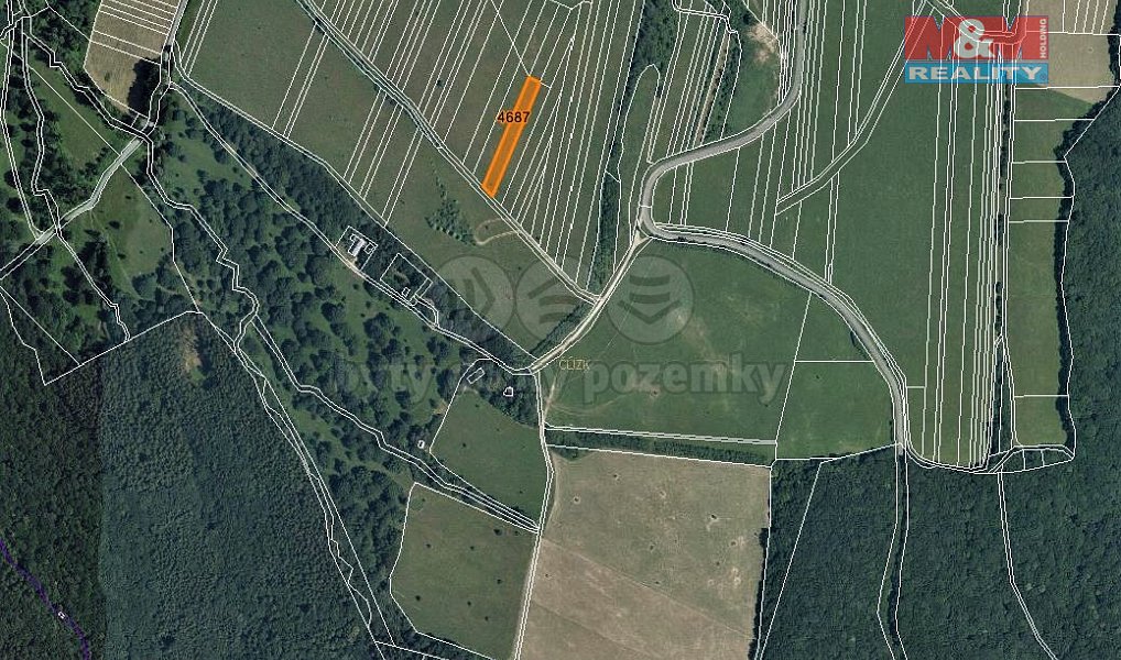 Prodej pole 1 114 m², Korytná – náhled fotky 3