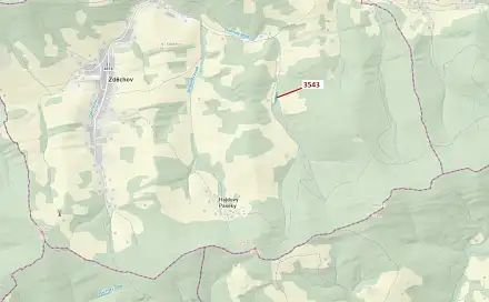 Dražba lesa 1 866 m², Zděchov