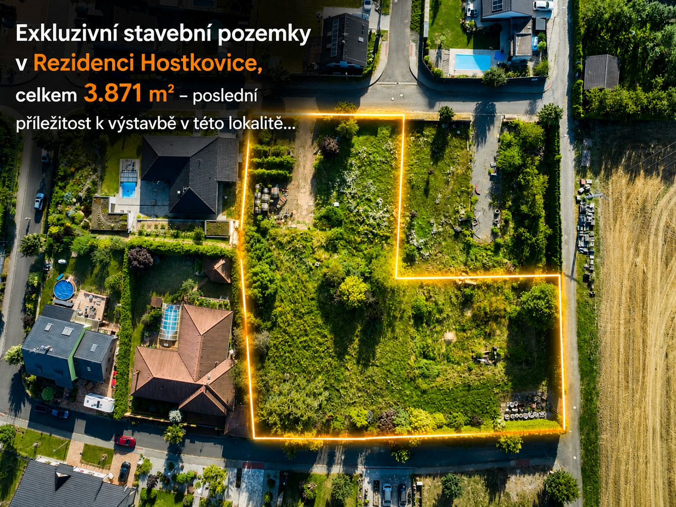 Prodej stavebního pozemku 3 871 m²
