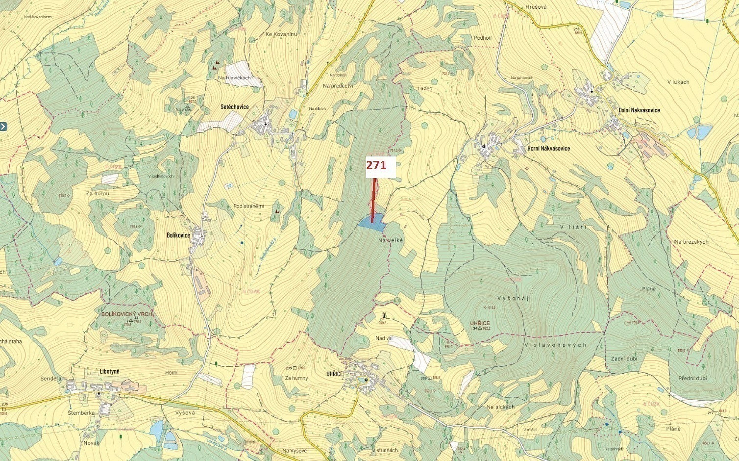 Dražba lesa 8 937 m²