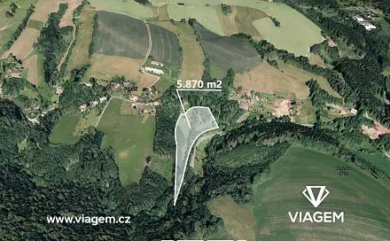 Prodej zahrady 2 935 m², Stružinec, okres Semily