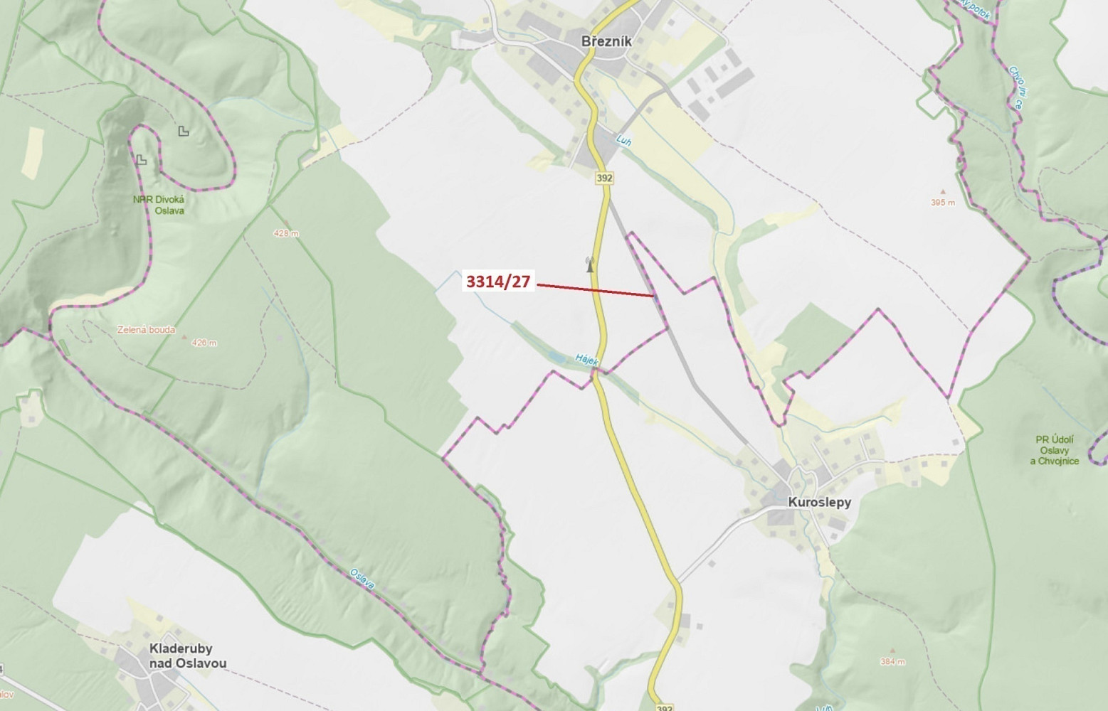 Dražba pozemku 86 m²