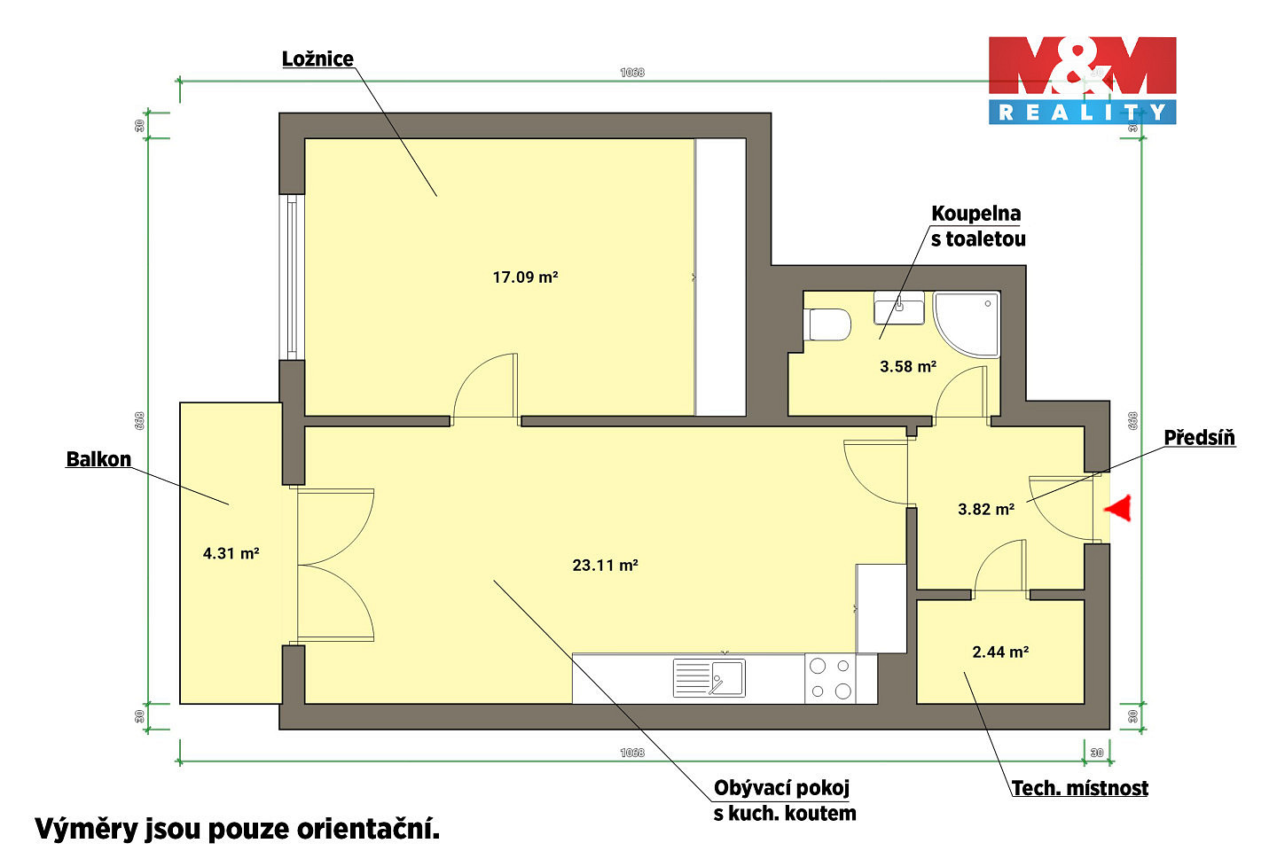 Pronájem bytu 2+kk 53 m² — photo 4
