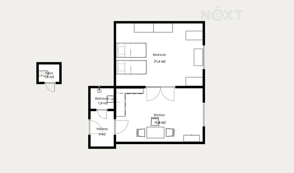 Pronájem bytu 2+kk 46 m², Praha – náhled fotky 17