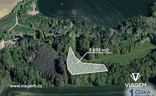 Prodej lesa 3 693 m², Ratboř, okres Kolín