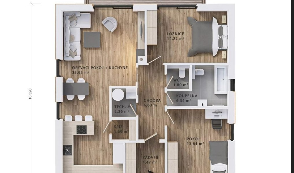 Prodej domu 89 m² s pozemkem 811 m², Dalovice – náhled fotky 3