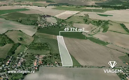 Prodej pole 24 687 m², Dobrovice, okres Mladá Boleslav
