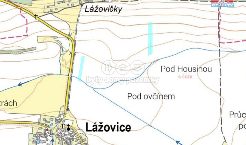 Prodej pole 8 539 m², Lážovice – náhled fotky 2