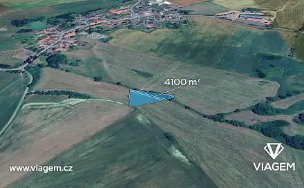 Prodej pole 4 100 m², Kbel, okres Plzeň-Jih