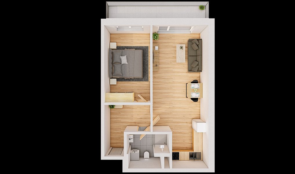 Prodej bytu 2+kk 60 m², České Budějovice – náhled fotky 3