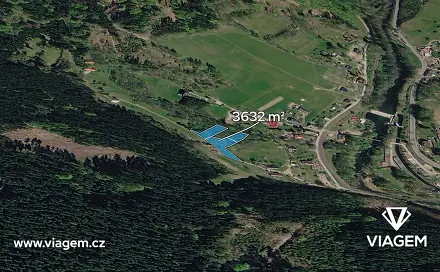 Prodej zahrady 2 421 m², Poniklá, okres Semily