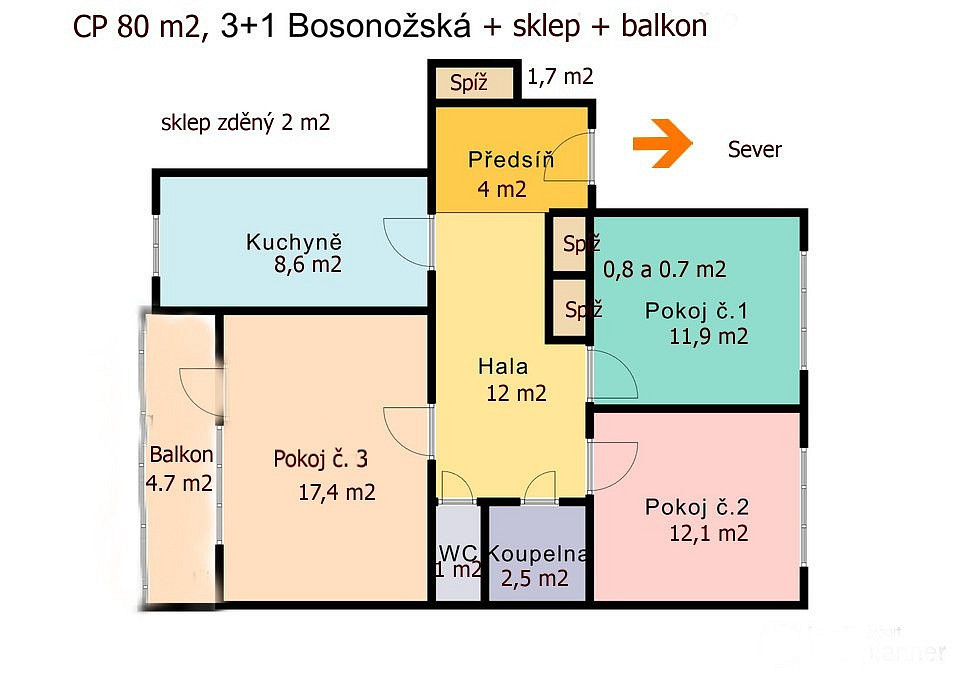 Prodej bytu 3+1 75 m² — photo 2