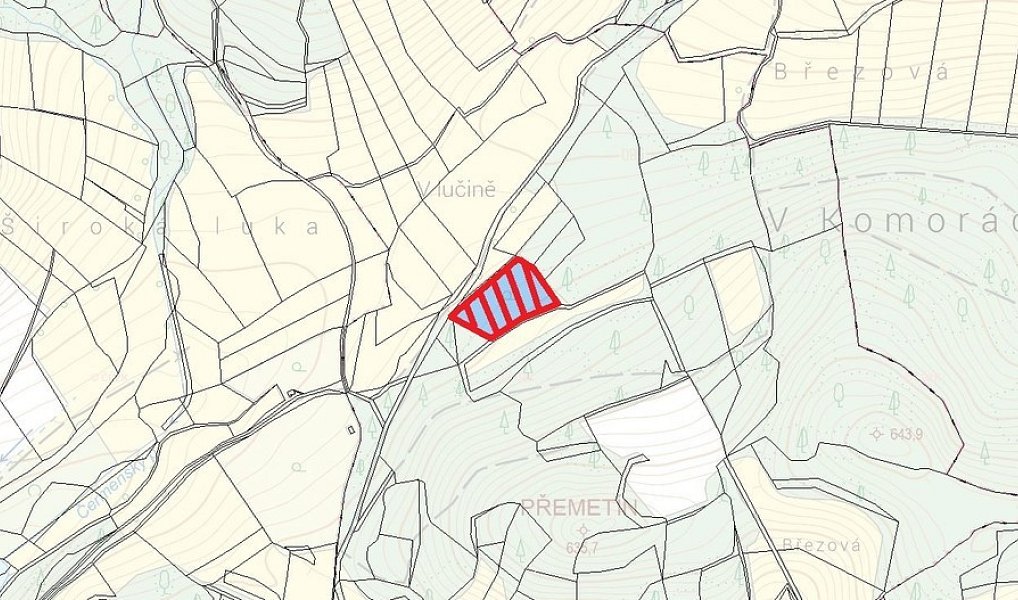 Prodej zahrady 6 582 m², Hrádek – náhled fotky 3