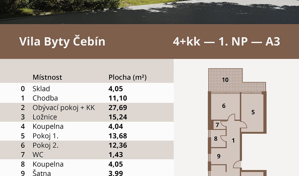 Prodej bytu 4+kk 90 m², Čebín – náhled fotky 17