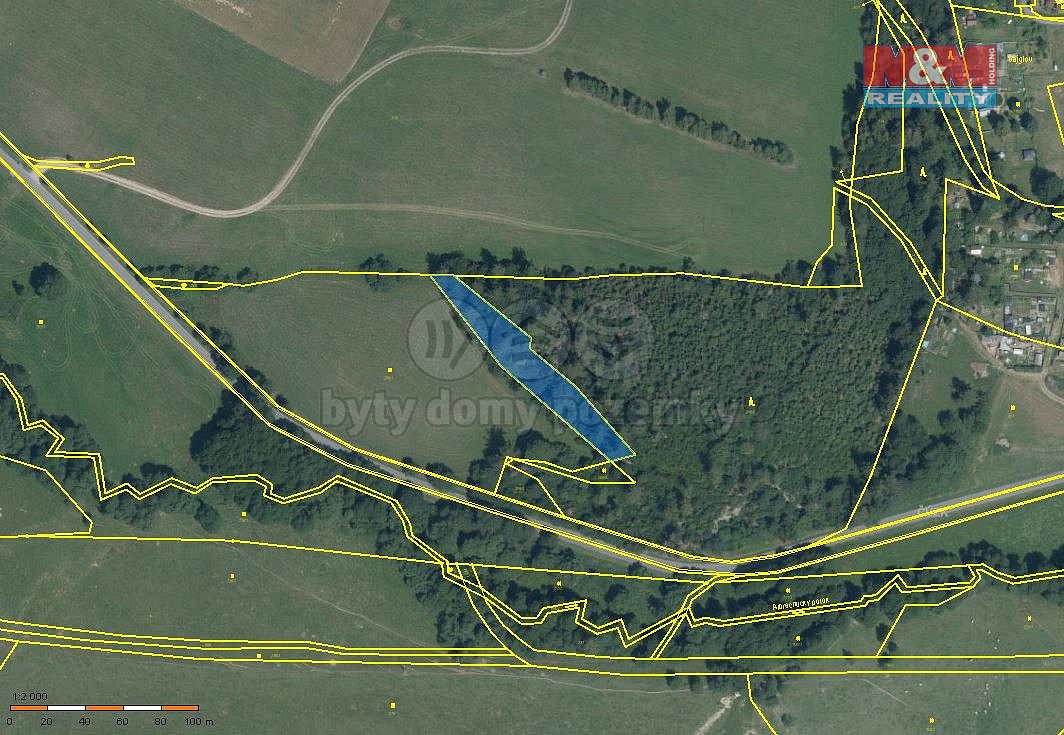 Prodej lesa 3 800 m² – pohled 2