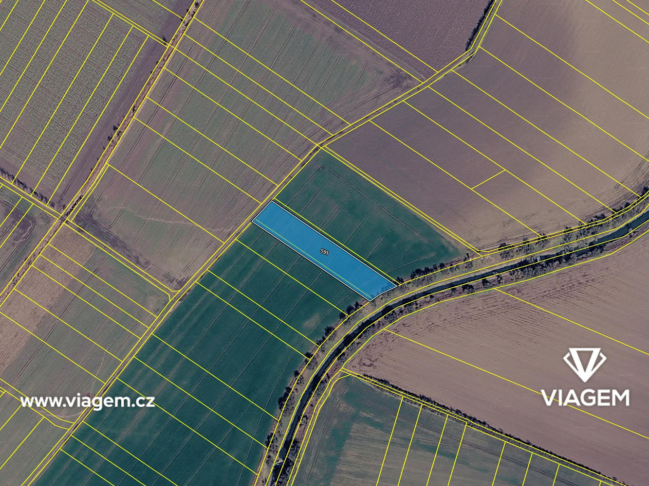 Prodej pole 1 033 m² – pohled 4