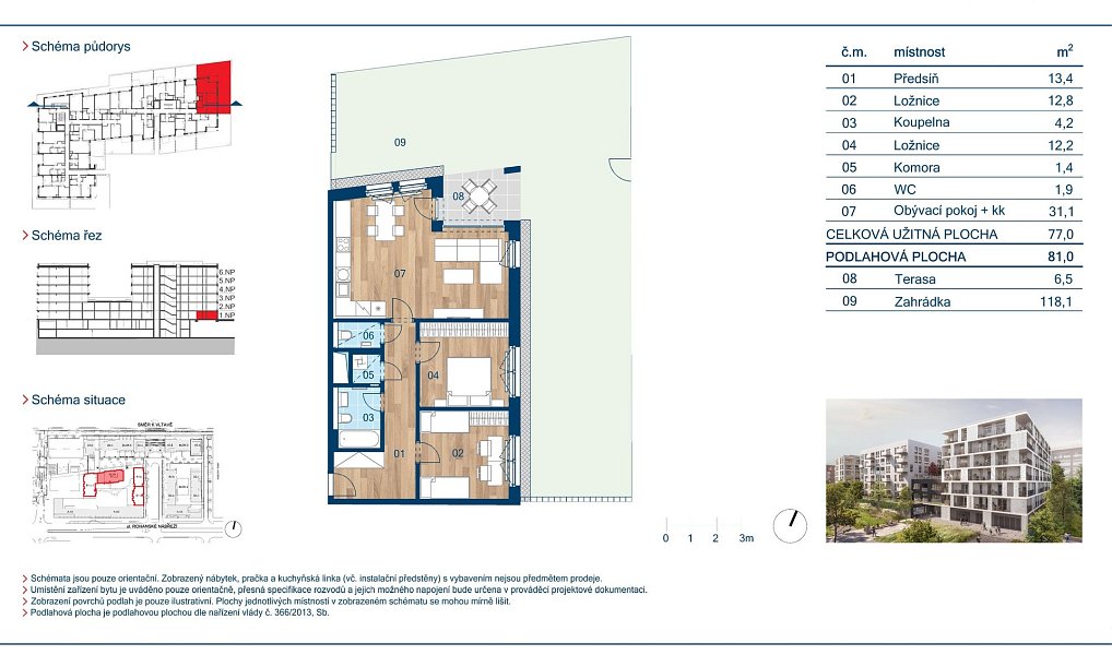 Prodej bytu 3+kk 77 m², Praha – náhled fotky 2