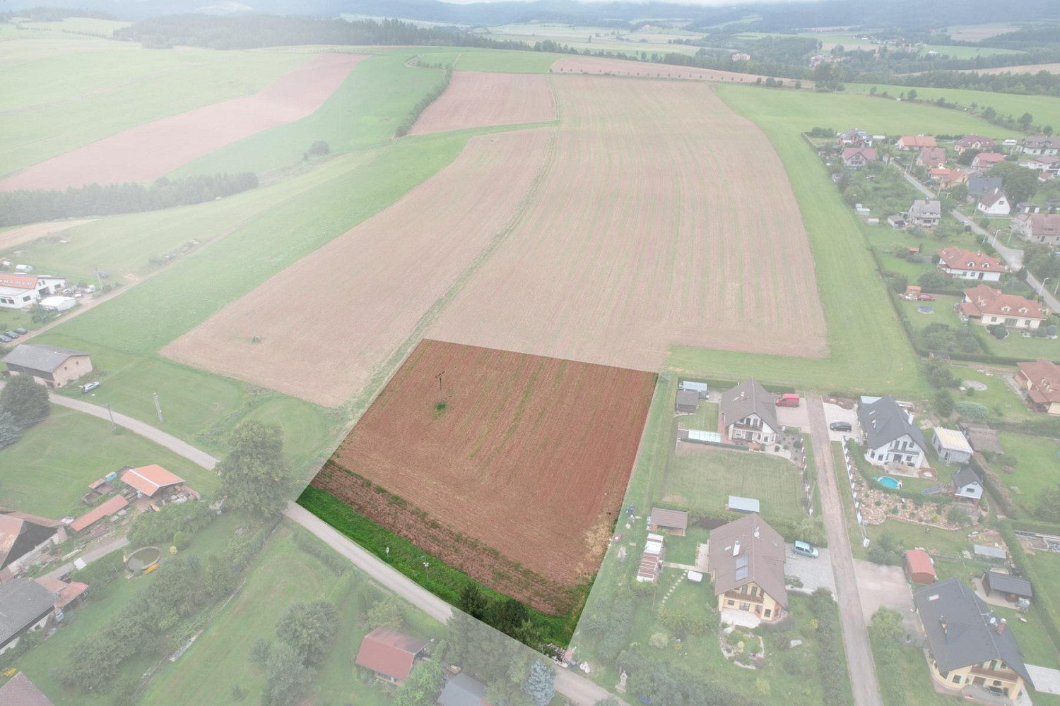 Prodej stavebního pozemku 4116 m², Hejtmánkovice – pohled 2