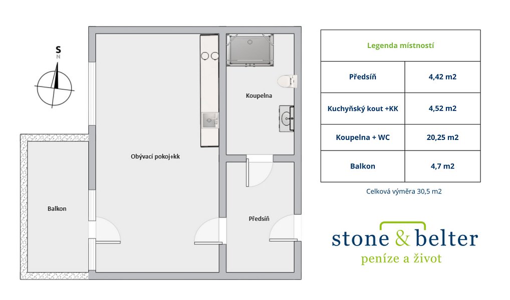 Pronájem bytu 1+kk 31 m², Praha – náhled fotky 7