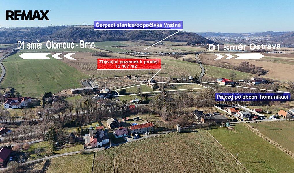 Prodej komerčního pozemku 13 407 m², Vražné – náhled fotky 2