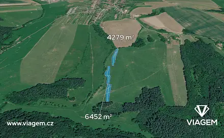 Prodej pole 1 788 m², Újezd, okres Zlín