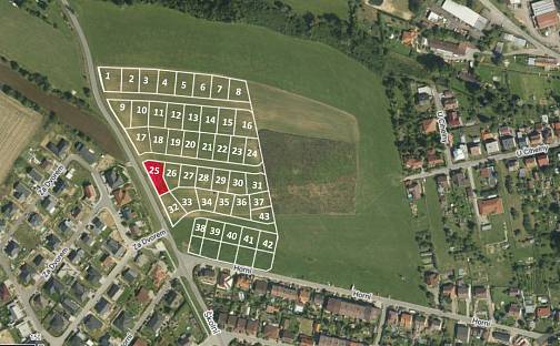 Prodej stavebního pozemku 741 m², Za Dvorem, Luka nad Jihlavou, okres Jihlava