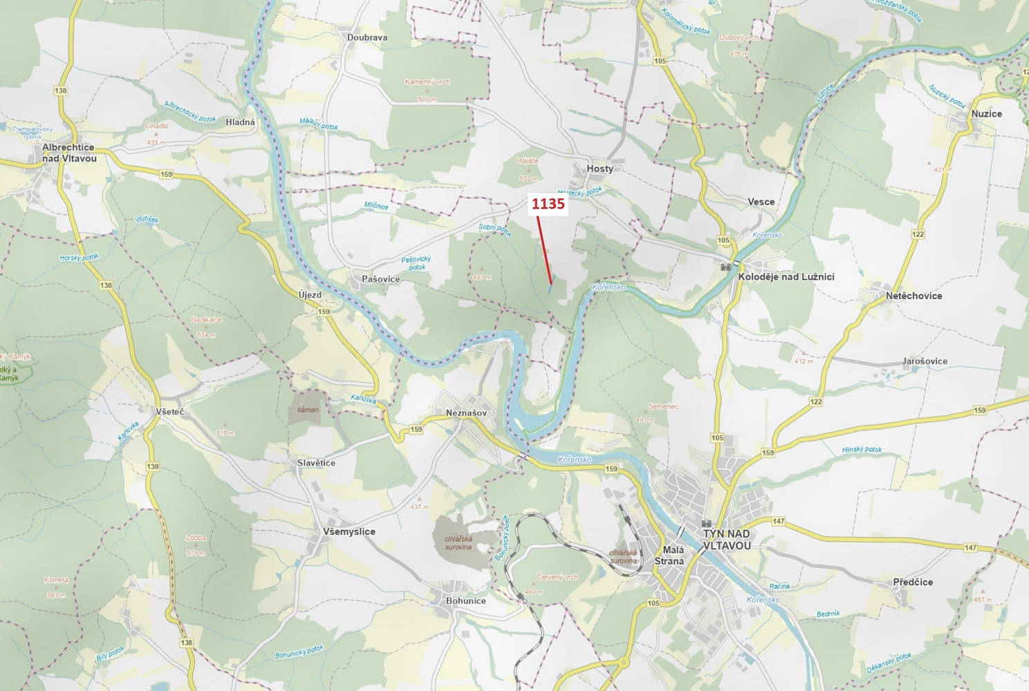 Dražba lesa 1 789 m²