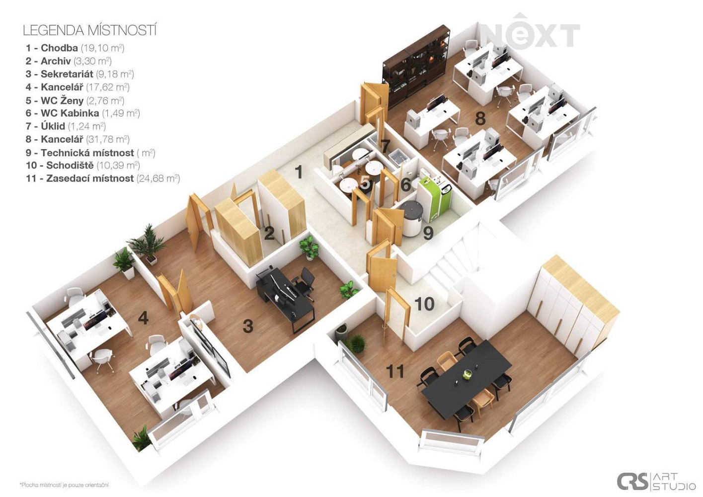 Pronájem kanceláře 42 m²
