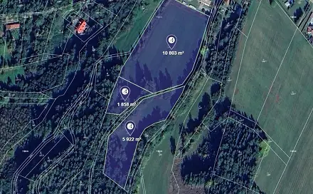 Prodej pole 18 583 m², Čistá u Horek, okres Semily