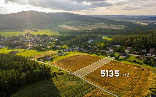 Prodej stavebního pozemku 5 135 m², Zastávka-Budějovická, Vrábče, okres České Budějovice