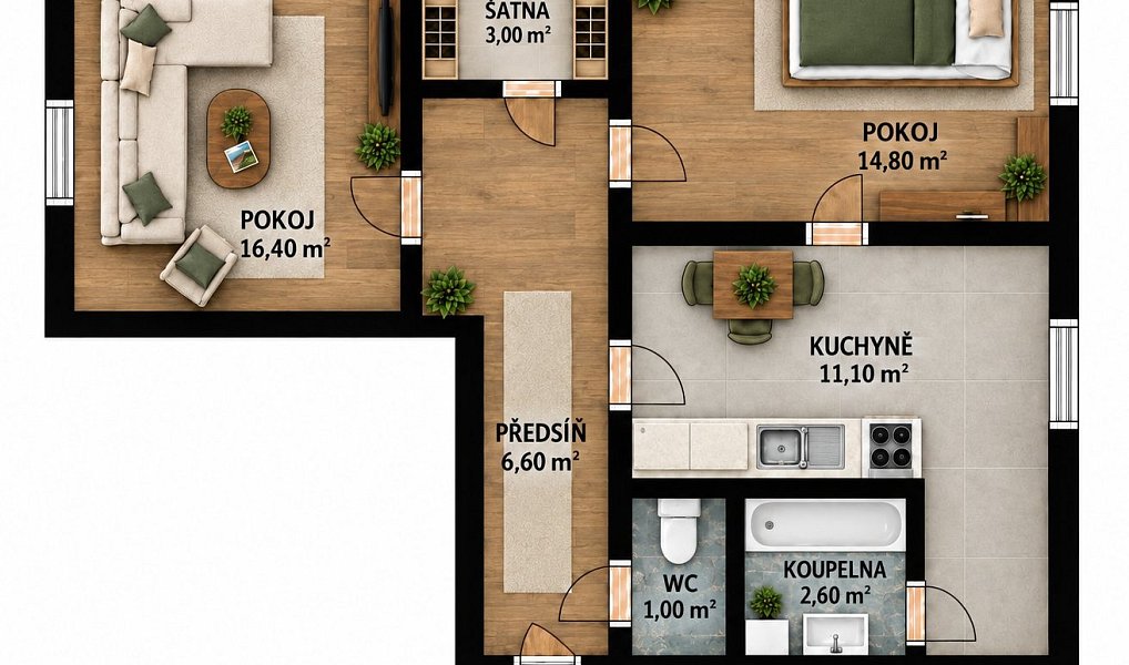 Prodej bytu 2+1 56 m², Svitávka – náhled fotky 2