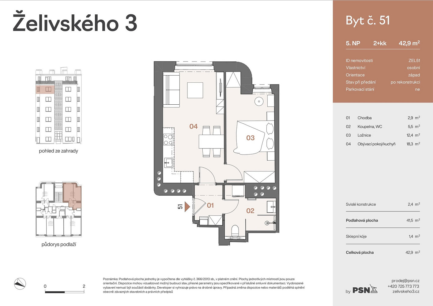 Prodej bytu 2+kk 39 m² — photo 2