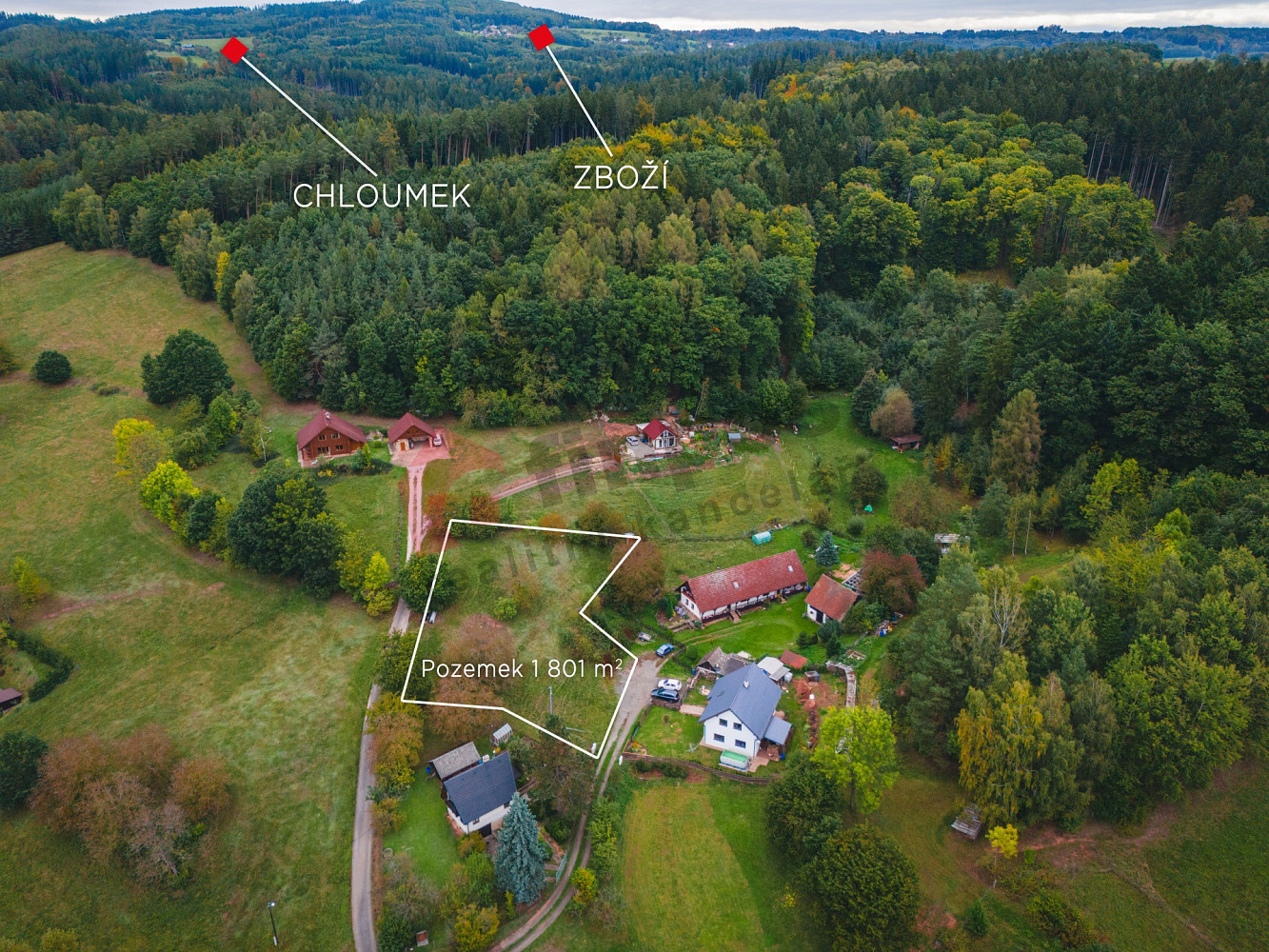 Prodej stavebního pozemku 1 801 m² – fotografie 5