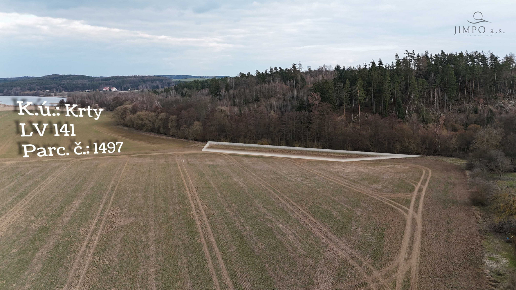 Prodej pole 1 366 m² – pohled 4