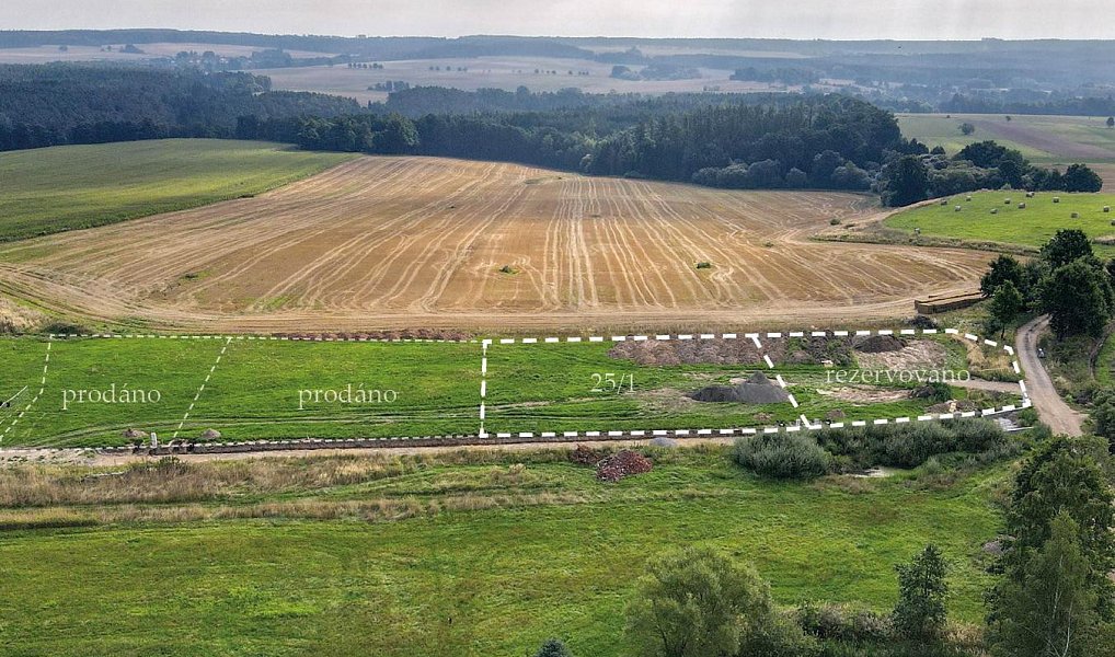 Prodej stavebního pozemku 2 091 m², Bechyně – náhled fotky 2
