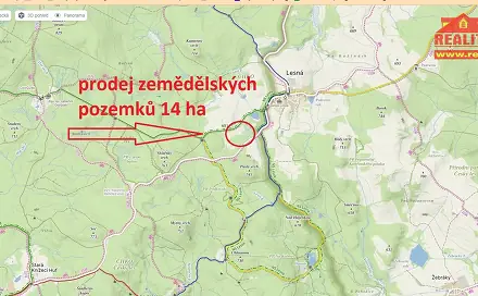 Prodej pole 140 755 m², Lesná, okres Tachov