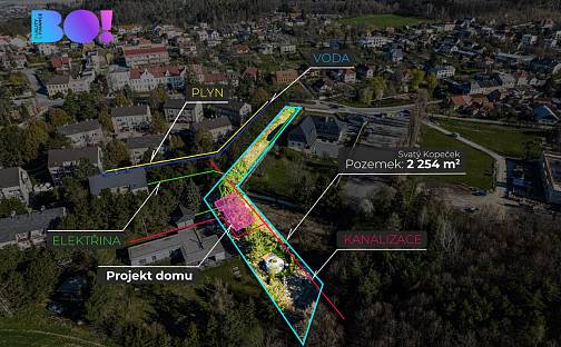 Prodej stavebního pozemku 2 254 m², Olomouc