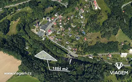 Prodej zahrady 942 m², Slaná, okres Semily