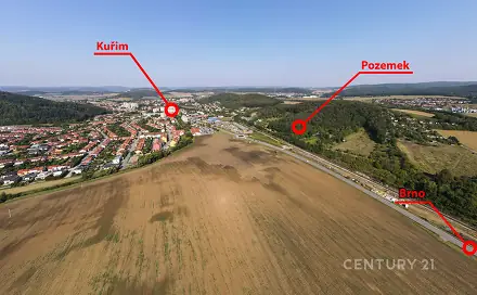 Prodej stavebního pozemku 4 736 m², Kuřim, okres Brno-venkov