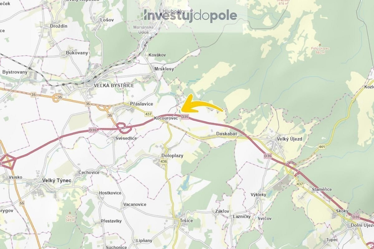 Prodej louky 3 640 m² – pohled 3