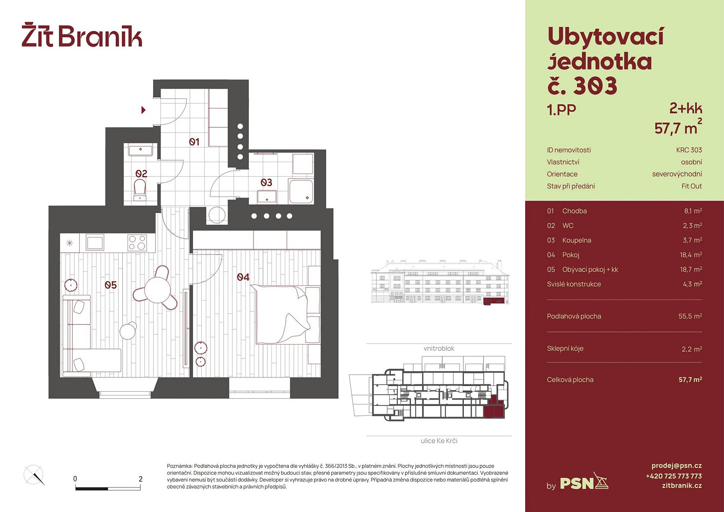 Prodej bytu 2+kk 51 m² – fotografie 2