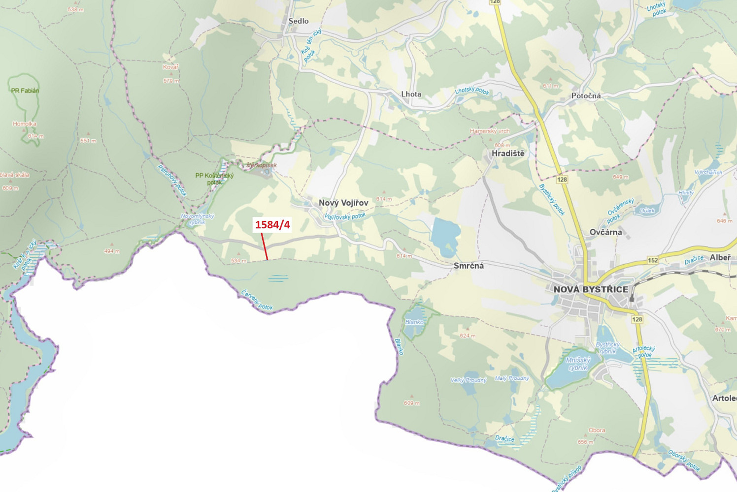 Dražba lesa 260 m²