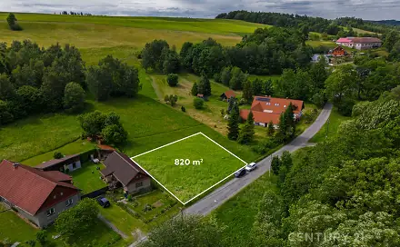 Prodej stavebního pozemku 820 m², Potštát, okres Přerov