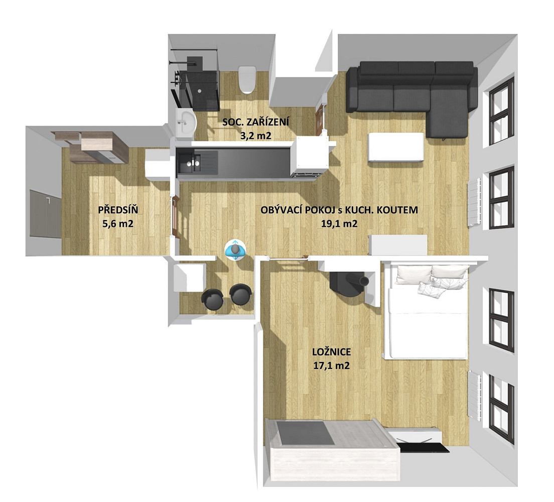 Prodej bytu 2+kk 45 m² — photo 4